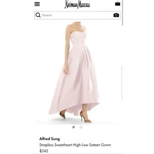 Offer! NWT Alfred Sung Sweetheart High Low Gown